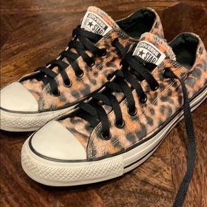 Leopard print Converse